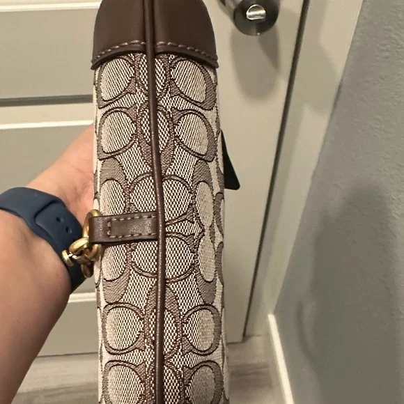 Coach  Hampton Hobo Brown and Tan Signature Shoulder Bag - Picture 7 of 10